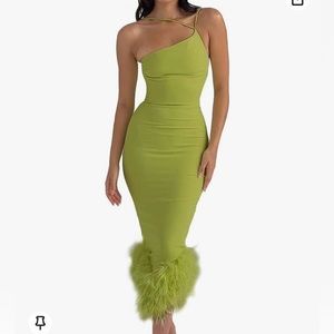 One Shoulder Bodycon Spaghetti Strap Dress